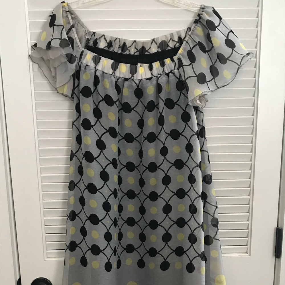 Boutique Dress with black lace under slip